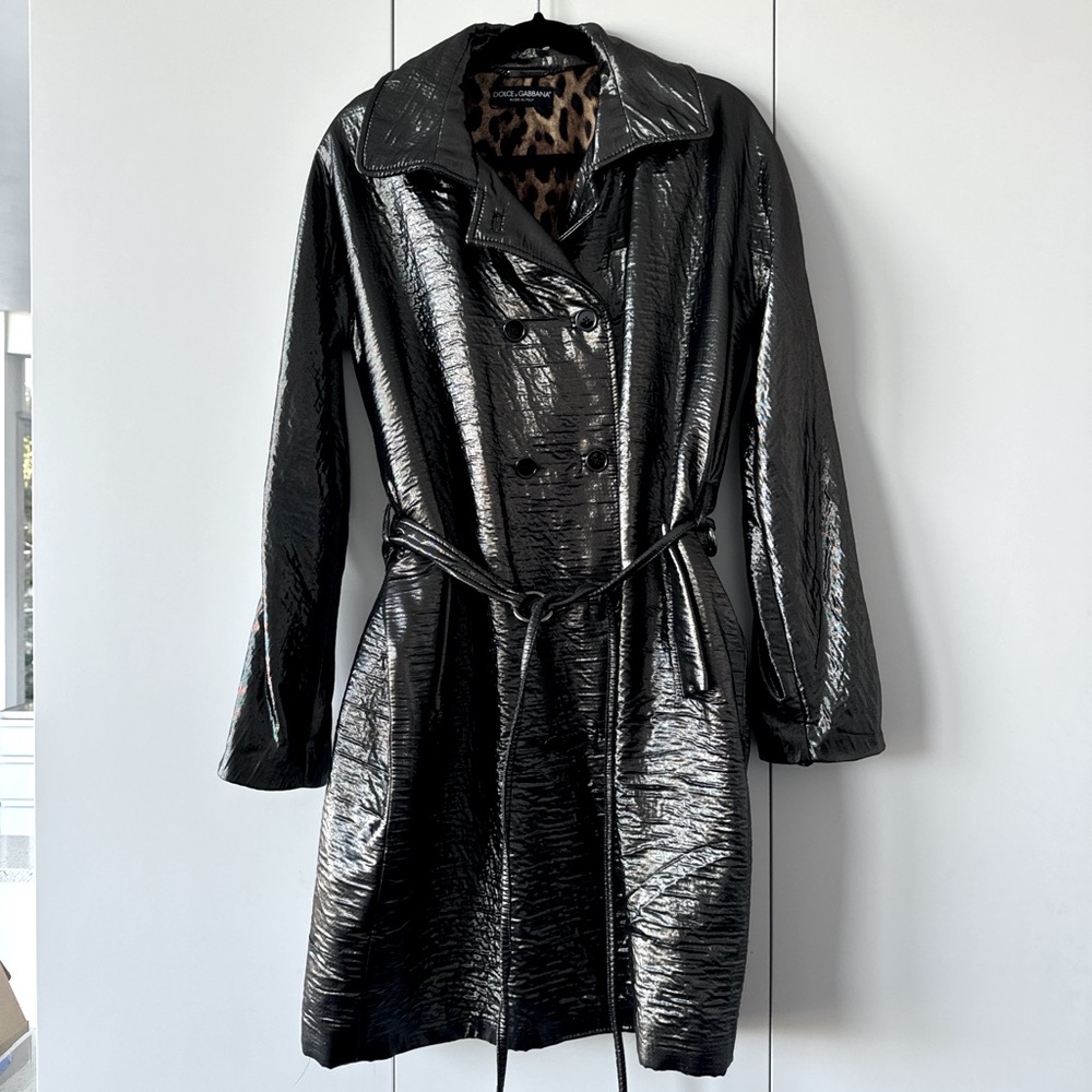 Dolce & Gabbana Black Trench Coat